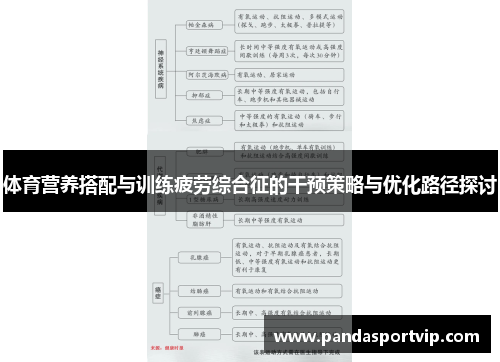 体育营养搭配与训练疲劳综合征的干预策略与优化路径探讨